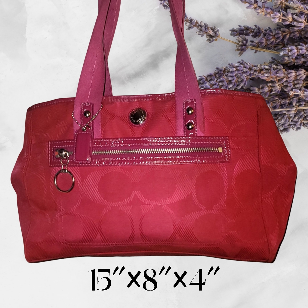 Coach Red Carryall Tote